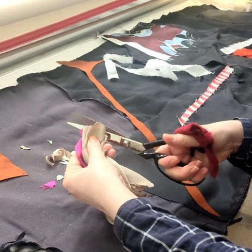 V&A Textile Conservation bag by Dastardly Line - Dark
